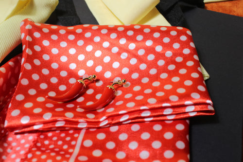 Black Glasses and Red/ White Pocka Dot