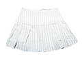 White and Black Stripped Pleated Skirt