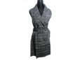 Trench Bih Black Plaid No Sleeve Cover up